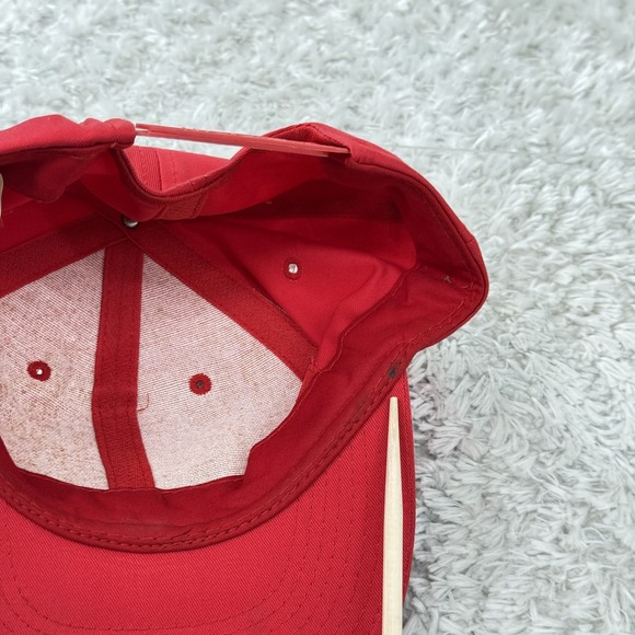 Vintage Smart Materials Inc SMI Hat Cap Snap Back Red Patch Advertising Mens 90s - Picture 11 of 12